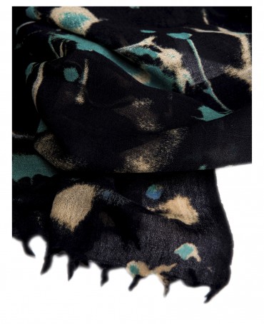 Палантин Женский W40-FLEUR.SAUVAGE/NOIR